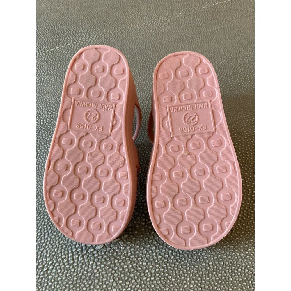 Kids Pink Jelly Fisherman Sandals